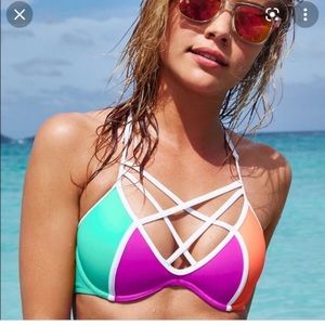 Victoria’s Secret PINK Multicolour Bikini Top Size Large